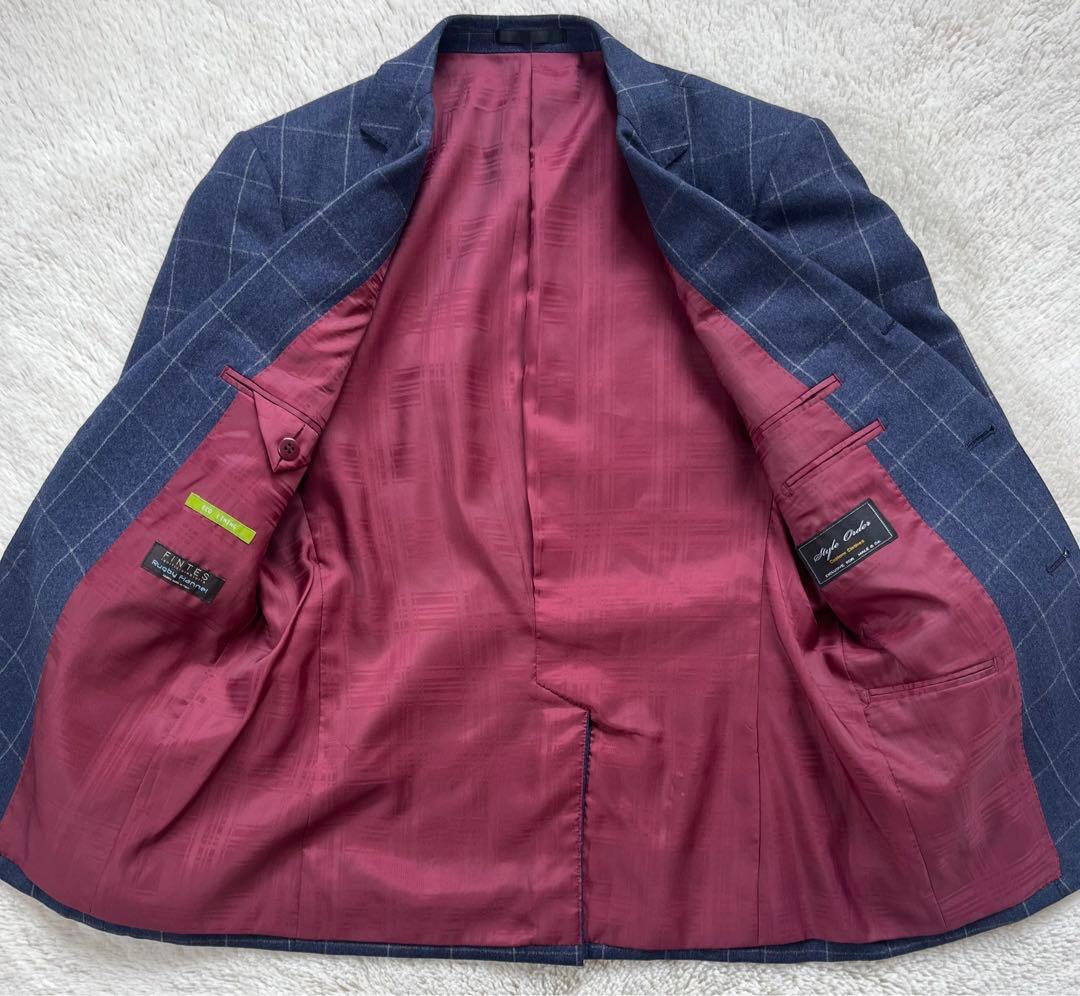 【希少】FINTES オーダースーツ　セットアップ　スリーピース　ネイビー