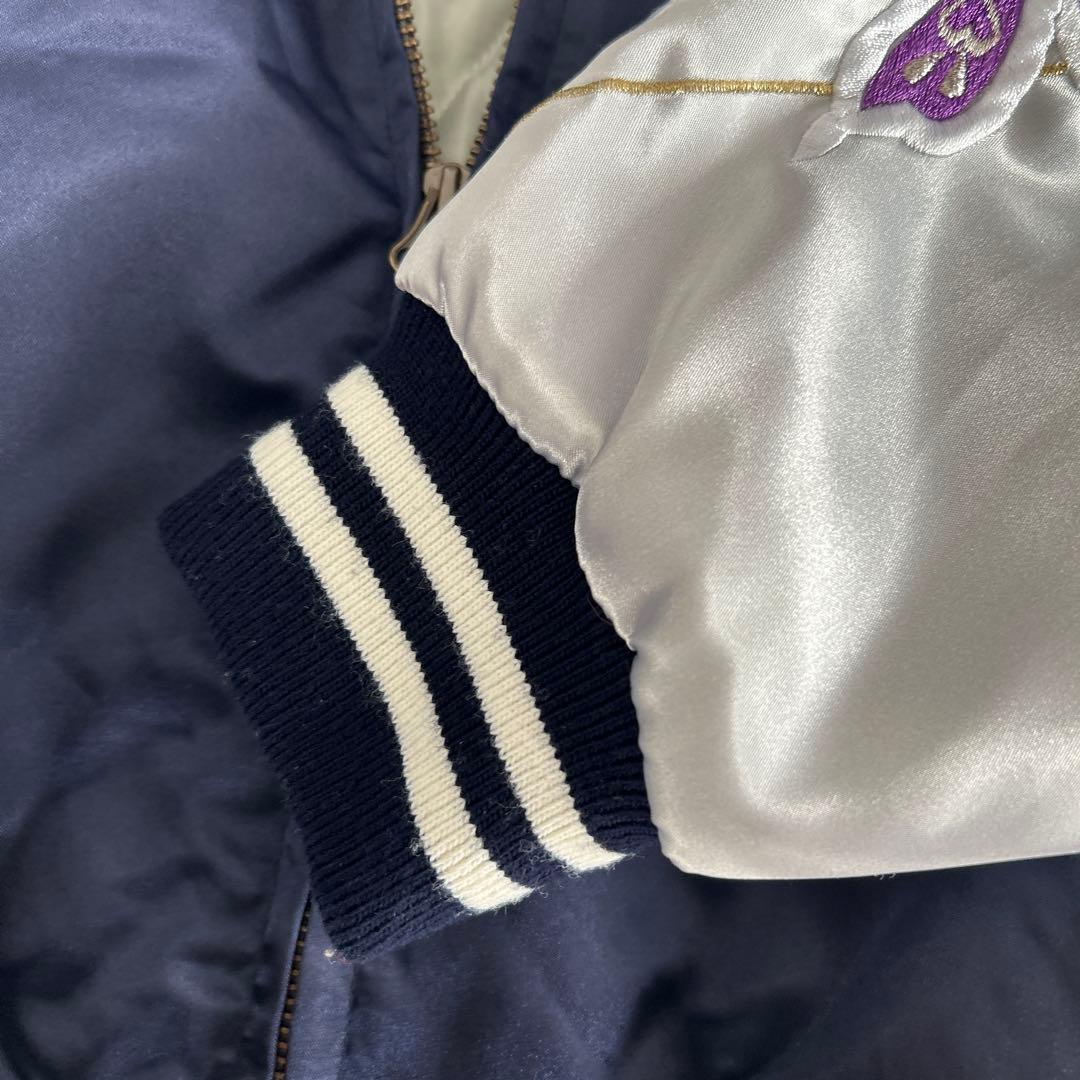 美品　スカジャン　蝶々　　バタフライ　サイズ　S