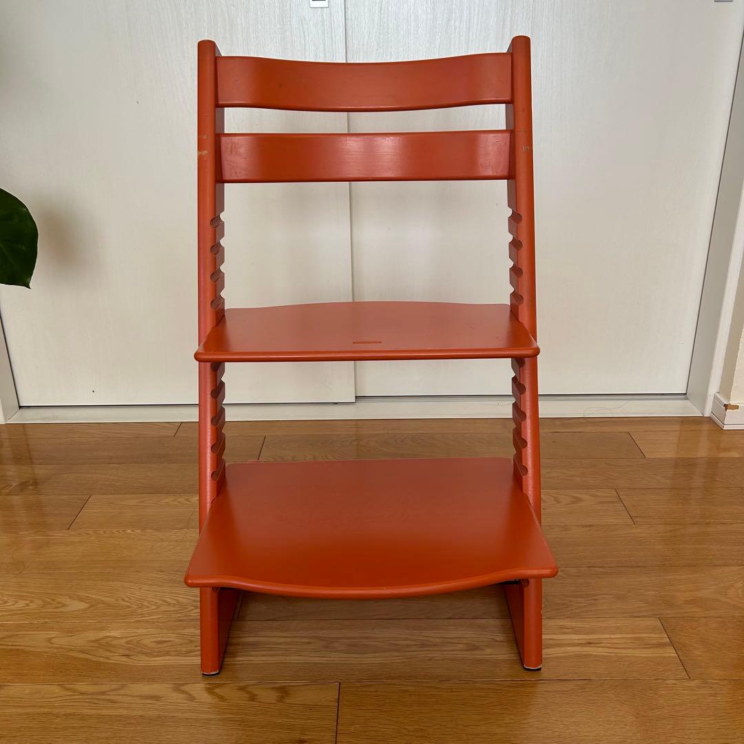 れんこん　新型　ストッケ トリップトラップ オレンジ　No4