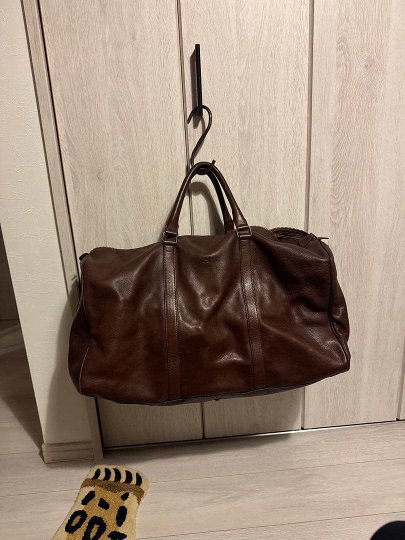 A.P.C. ブラウンレザー ボストンバッグ