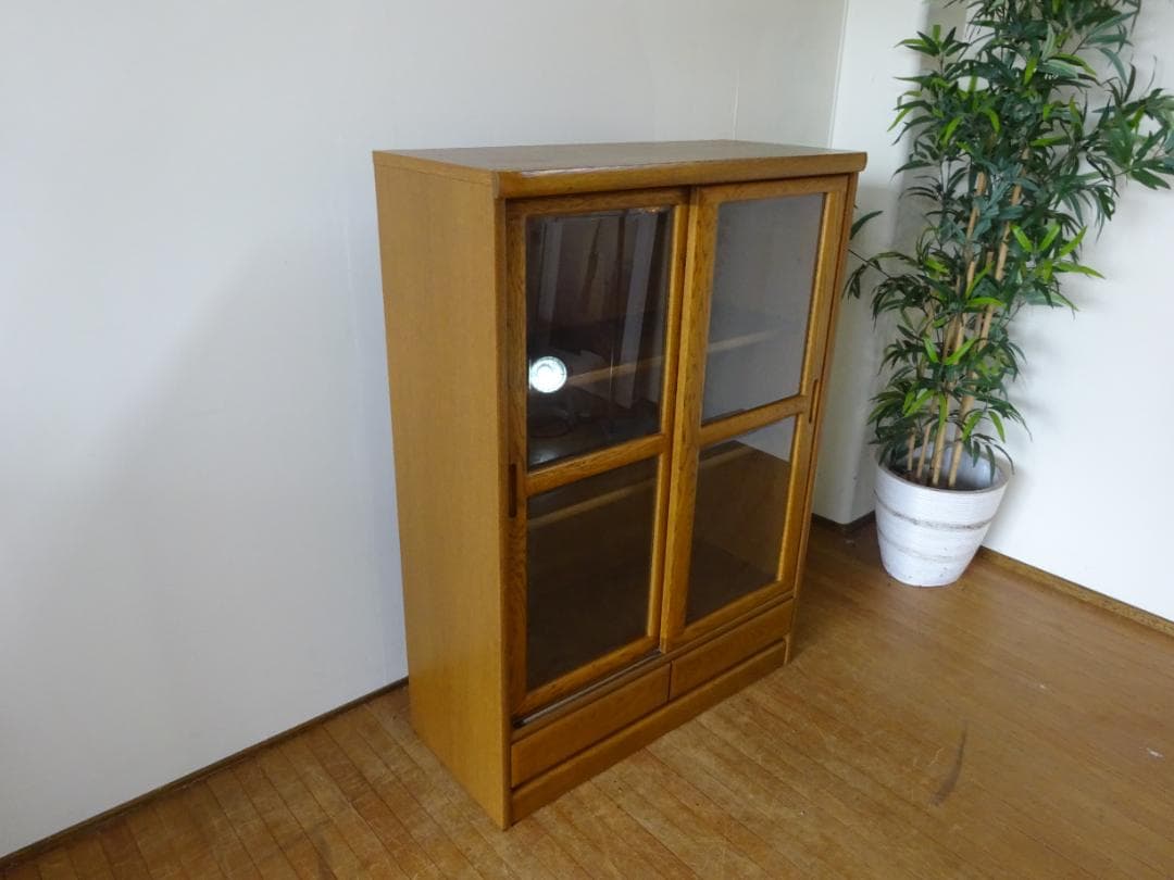 *ΘsunΘ*　浜本工芸　№.8600　書棚H　W85　本棚　飾り棚　美品