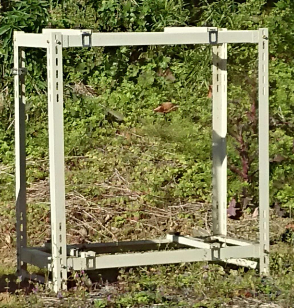 エアコンスタンド 金属製 ライトグレー