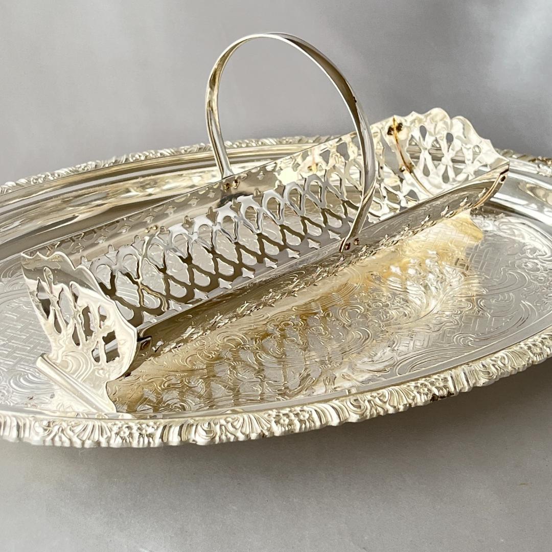 【英国】マカロンスタンド / ビスケットホルダー 【シルバープレート】