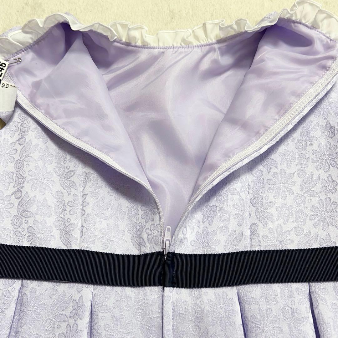 美品　ワルツバイビームス　アンサンブル　女の子　130cm パープル　紫　花柄