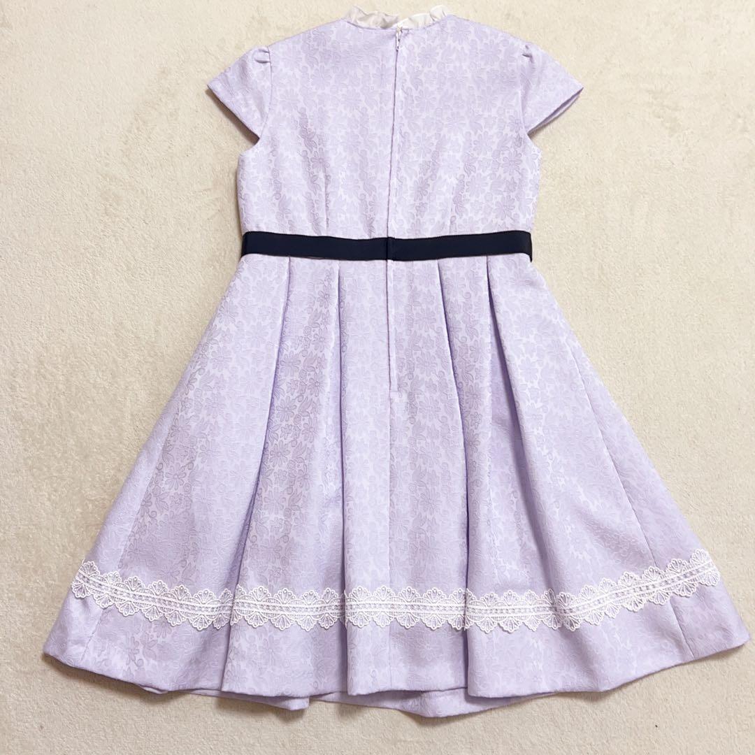 美品　ワルツバイビームス　アンサンブル　女の子　130cm パープル　紫　花柄