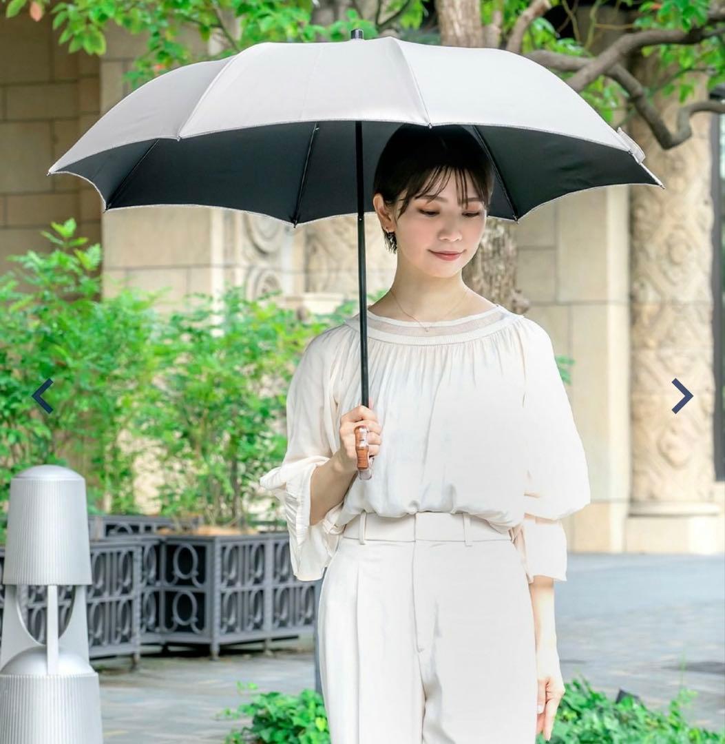 メルカリ便　芦屋ロサブラン　日傘　2段折りミドル プレーン 曲がり手元