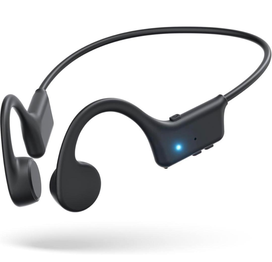 骨伝導イヤホン bluetooth ワイヤレスイヤホン ペアリング 黒 軽量