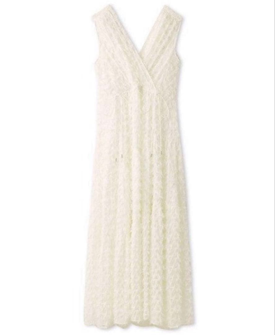 FRAY I.D フリンジジャガードカシュクールワンピース