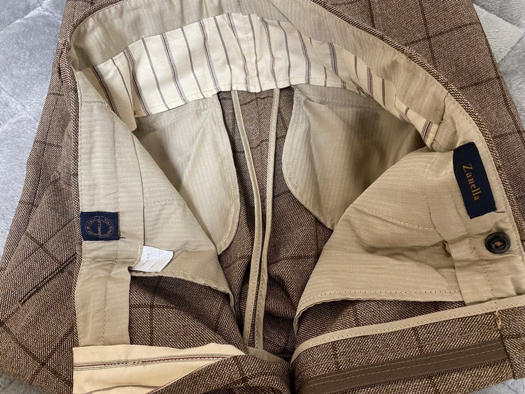 秋冬用　Zanella ウィンドーペン柄 パンツ