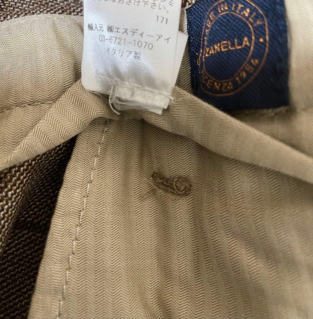 秋冬用　Zanella ウィンドーペン柄 パンツ