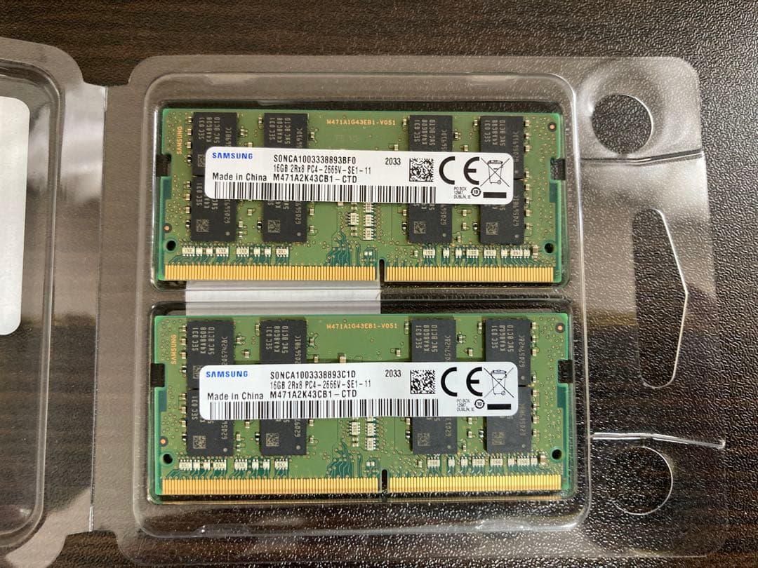 【めるかっちゃんさん専用】DDR4 16GB×2枚組 メモリ（合計32GB）