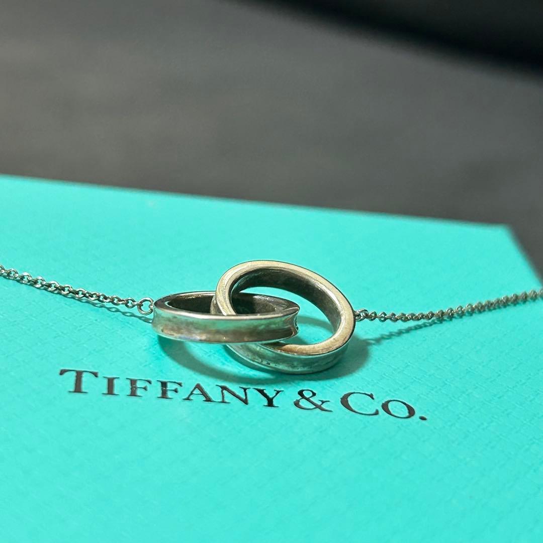 TIFFANY&CO インターロッキング　コンビ　ネックレス925ルベドメタル