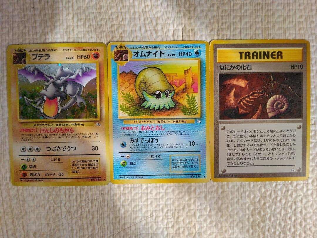 なにかの化石⇒進化:プテラ、カブトプス、オムスター★第3弾拡張パック 化石の秘密