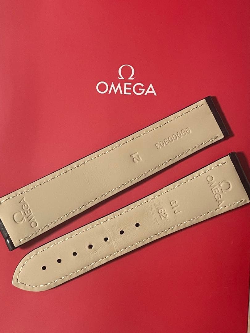 【純正品】オメガ OMEGA ブラックアリゲーター 21mm 98000303