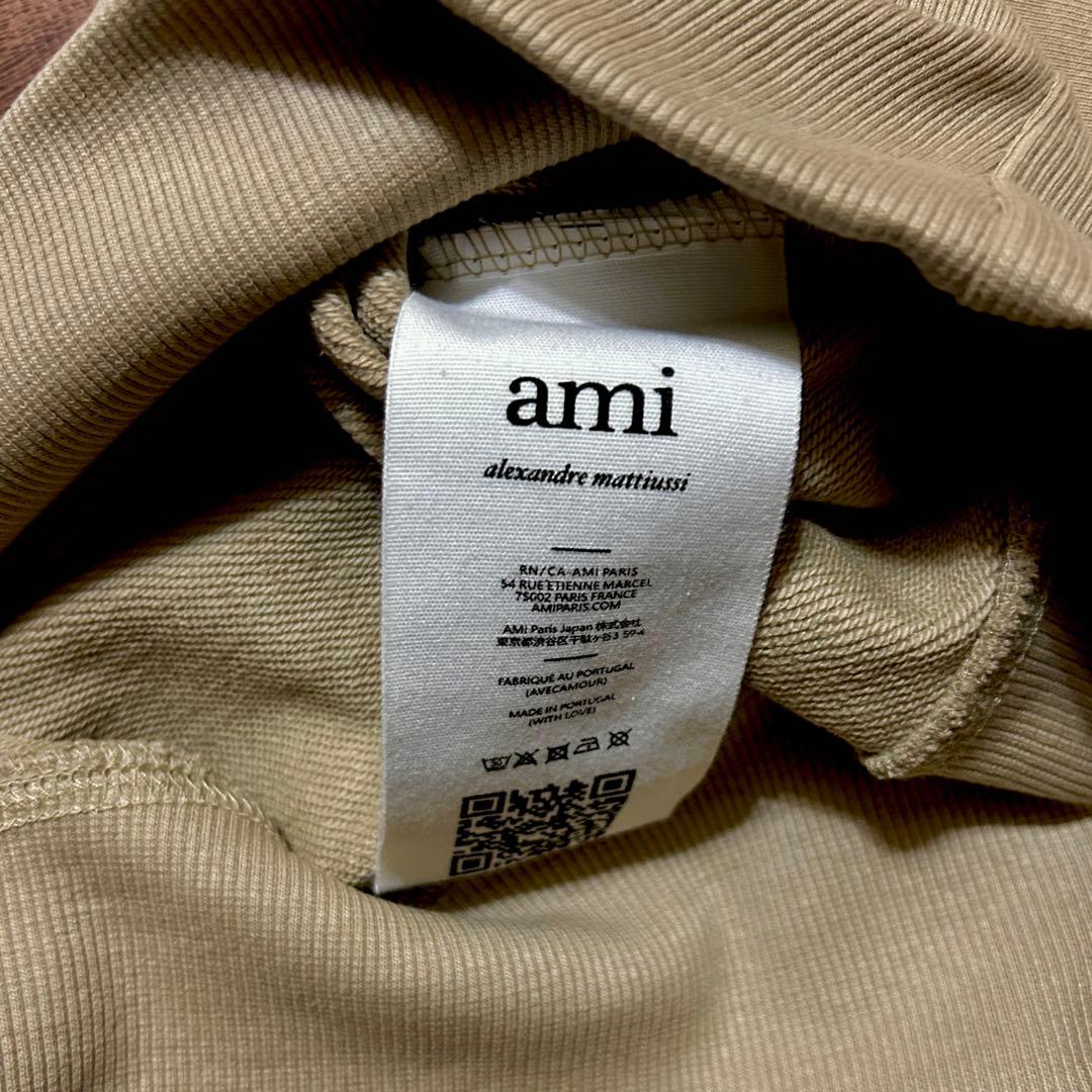 【限定特価】ami スウェット ハート刺繍 カーキ・ベージュ ニット