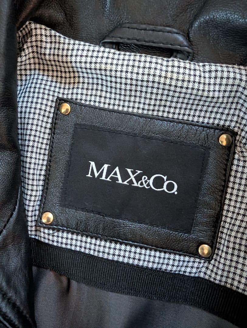 MAX&Co. 黒 レザージャケット シングルライダース