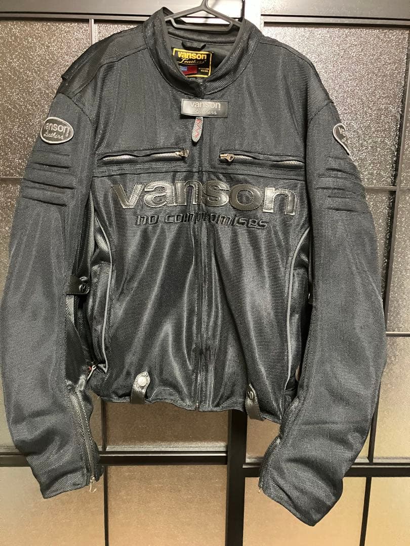 vanson ブラックジャケット メッシュLサイズ