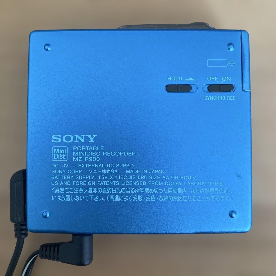 動作確認　SONY ポータブルMDレコーダー MZ-R900 青　録音
