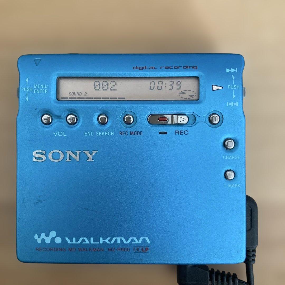 動作確認　SONY ポータブルMDレコーダー MZ-R900 青　録音