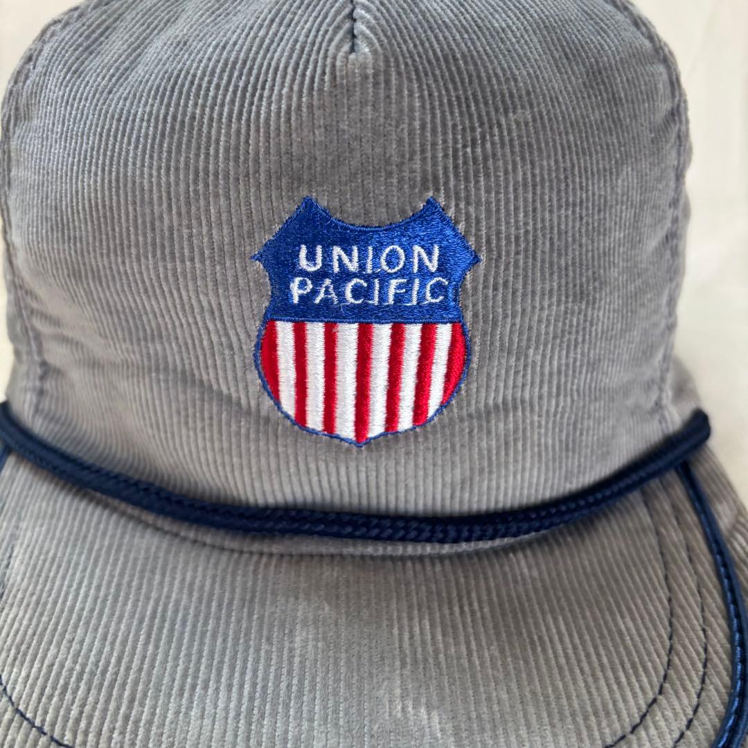 UNION PACIFIC キャップ コーデュロイ ビンテージ USA製 グレー