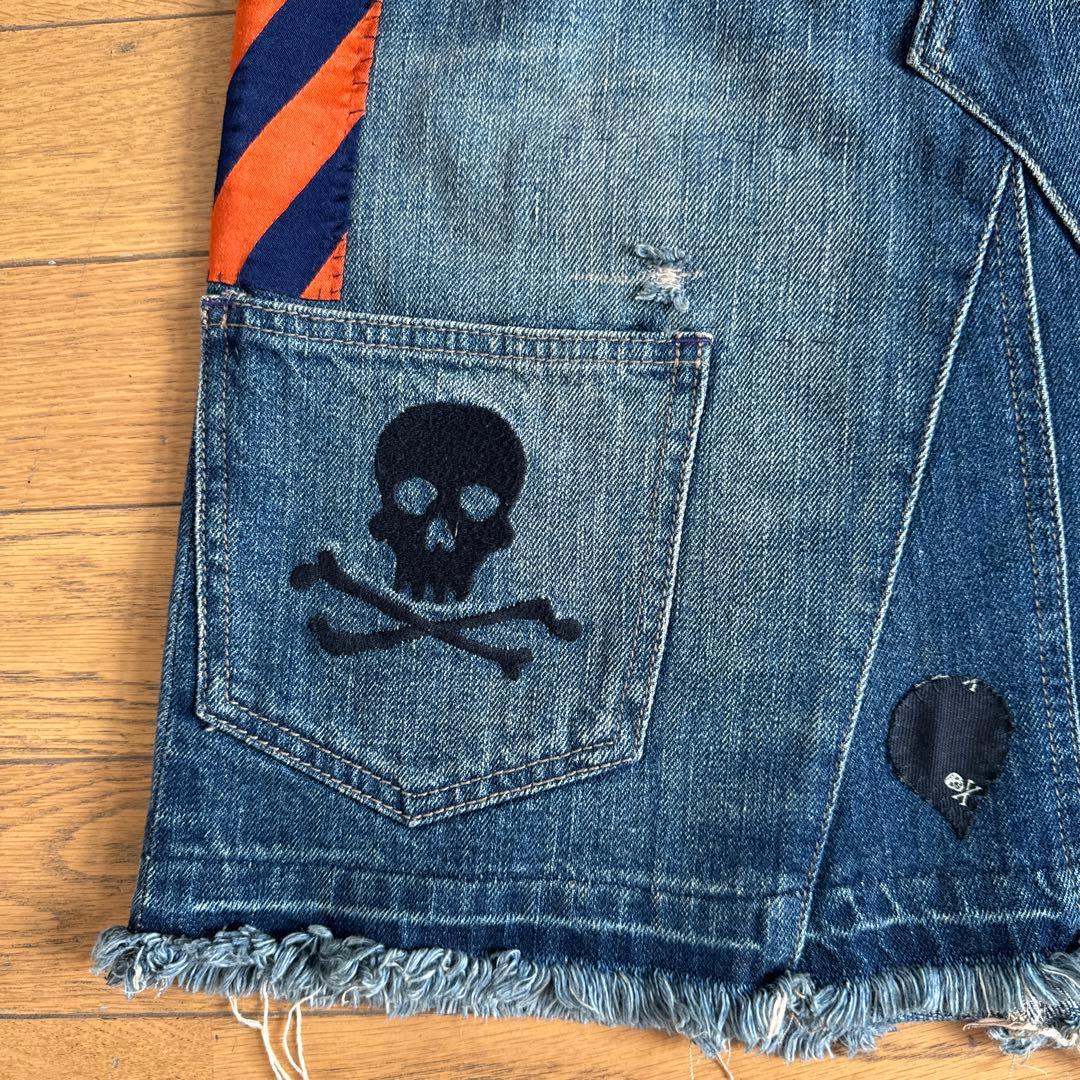 ラルフローレンラグビー RUGBY ワッペン刺繍 デニムスカート 26