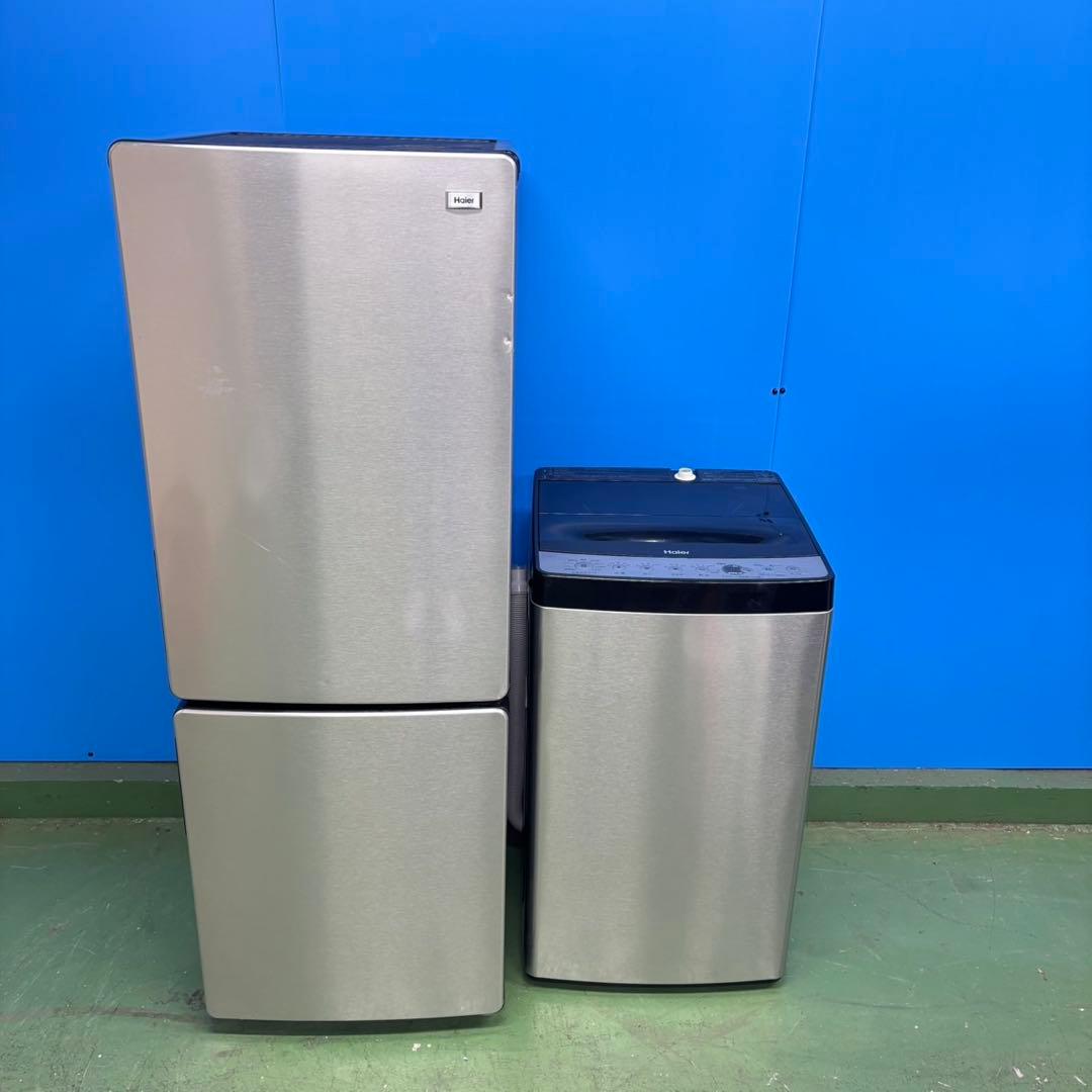 664 ハイアール 2025年製　冷蔵庫　洗濯機　セット　シルバーカラー　小型