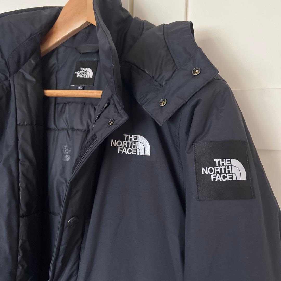 THE NORTH FACE 黒 フード付き中綿ジャケット150