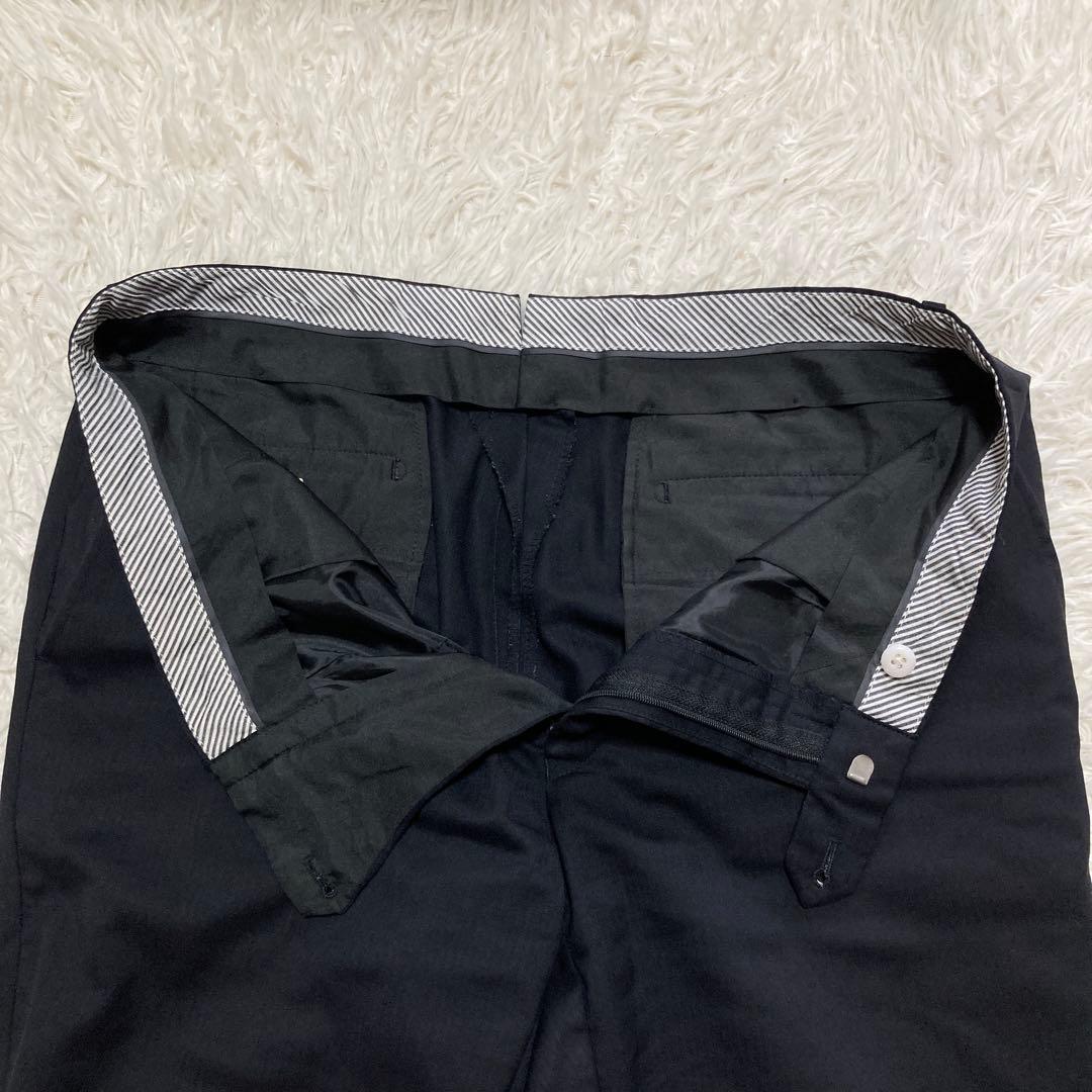 青山 セットアップ スーツ L AB5 3ピース ビジネス ベスト ブラック