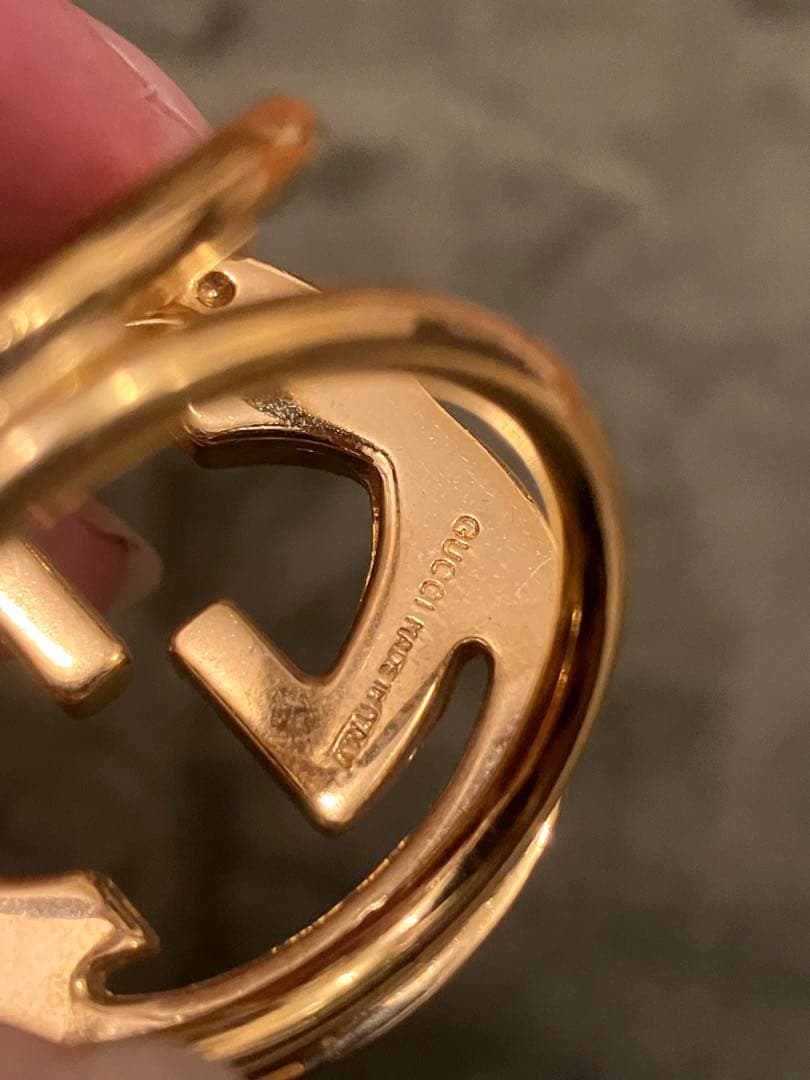 グッチGUCCI スカーフリング インターロッキングG ゴールド