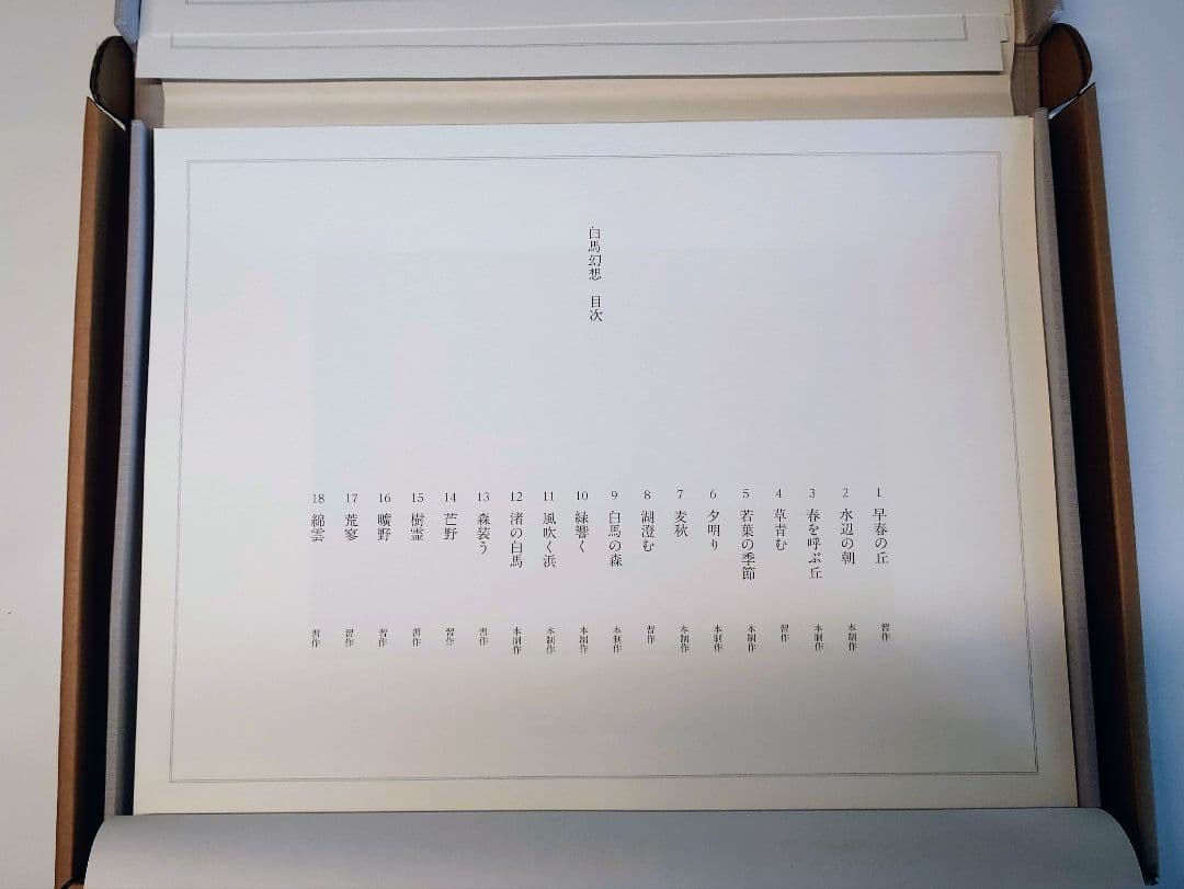 東山魁夷 「白馬幻想」箱入アートシート　作品集　全18作品