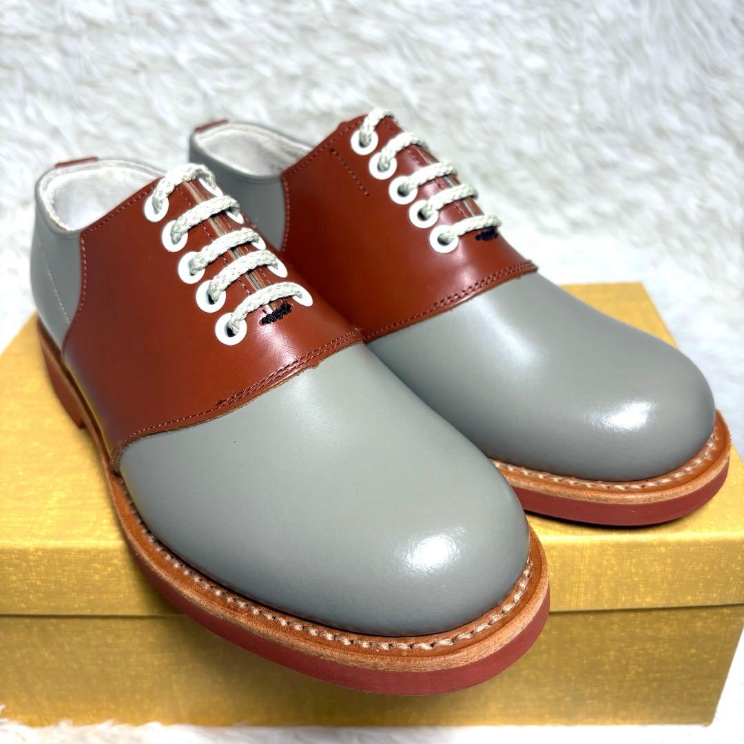 【未使用品】REGAL リーガル 2452 プレーントゥ 羽根 サドルシューズ