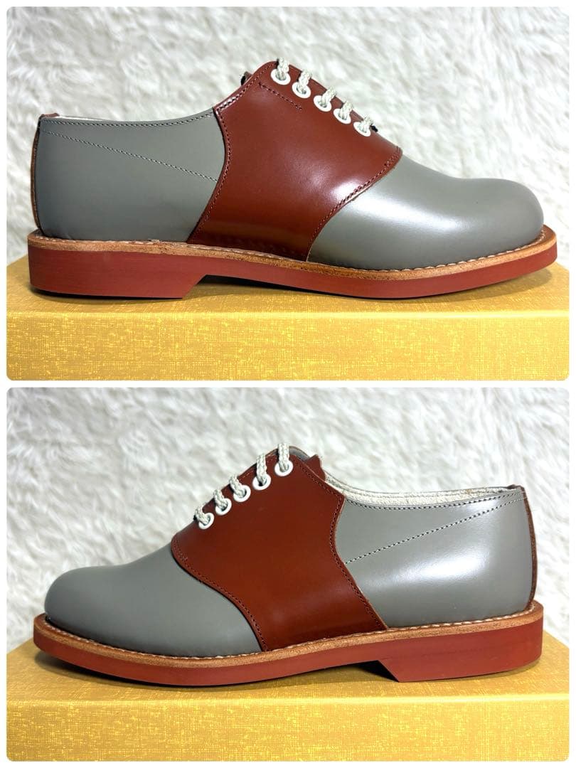 【未使用品】REGAL リーガル 2452 プレーントゥ 羽根 サドルシューズ