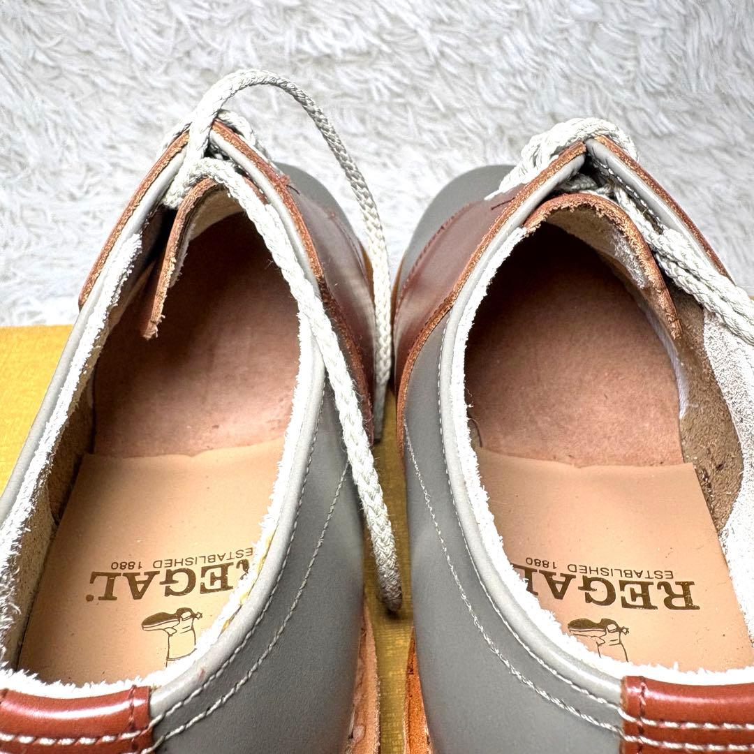 【未使用品】REGAL リーガル 2452 プレーントゥ 羽根 サドルシューズ