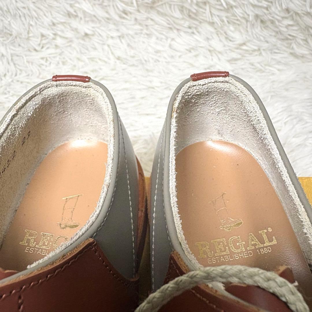 【未使用品】REGAL リーガル 2452 プレーントゥ 羽根 サドルシューズ