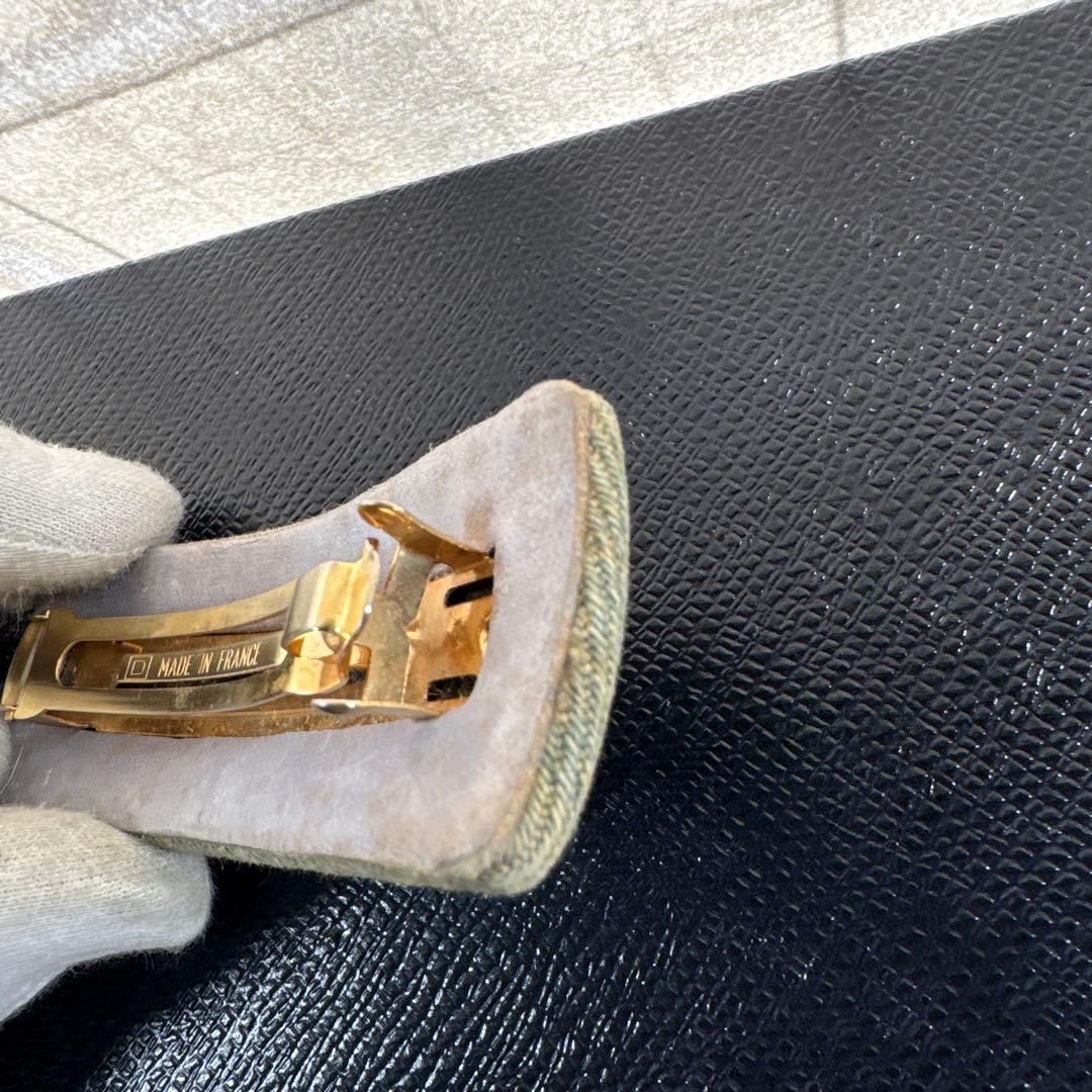 CHANEL シャネル デニム ターンロック ココマーク バレッタ