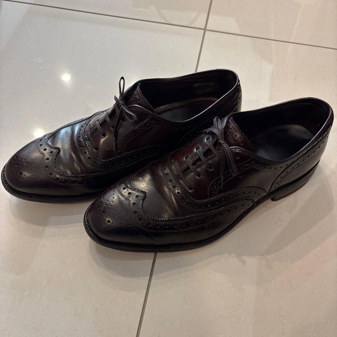 ウィングチップ コードバンレザー ドレスシューズ ダークブラウン