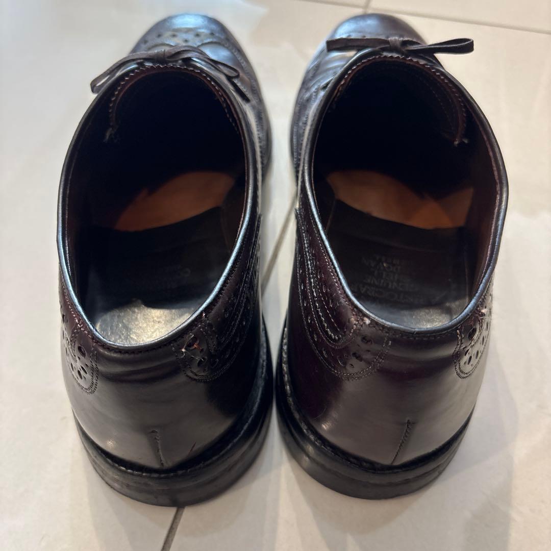 ウィングチップ コードバンレザー ドレスシューズ ダークブラウン