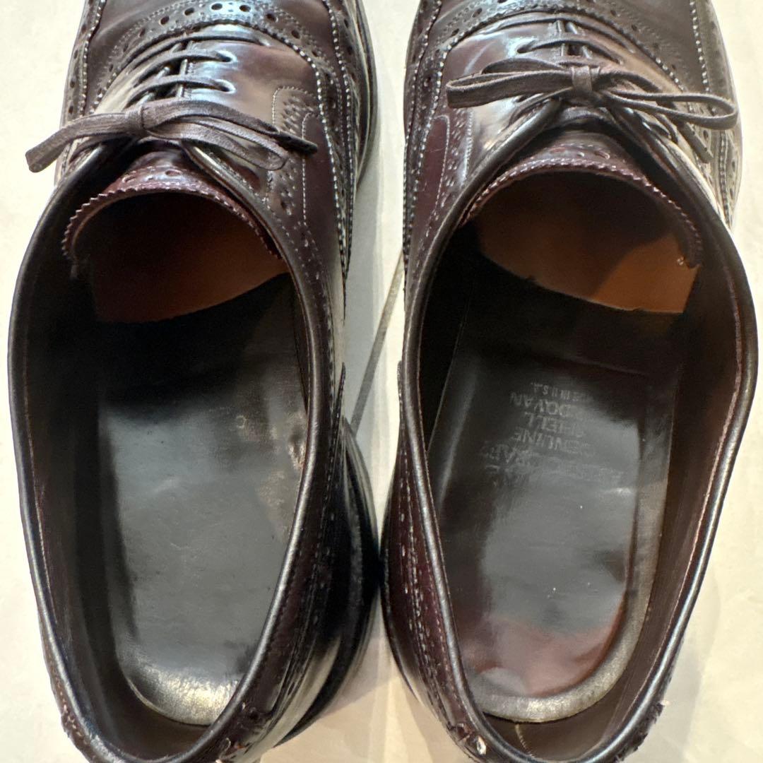 ウィングチップ コードバンレザー ドレスシューズ ダークブラウン