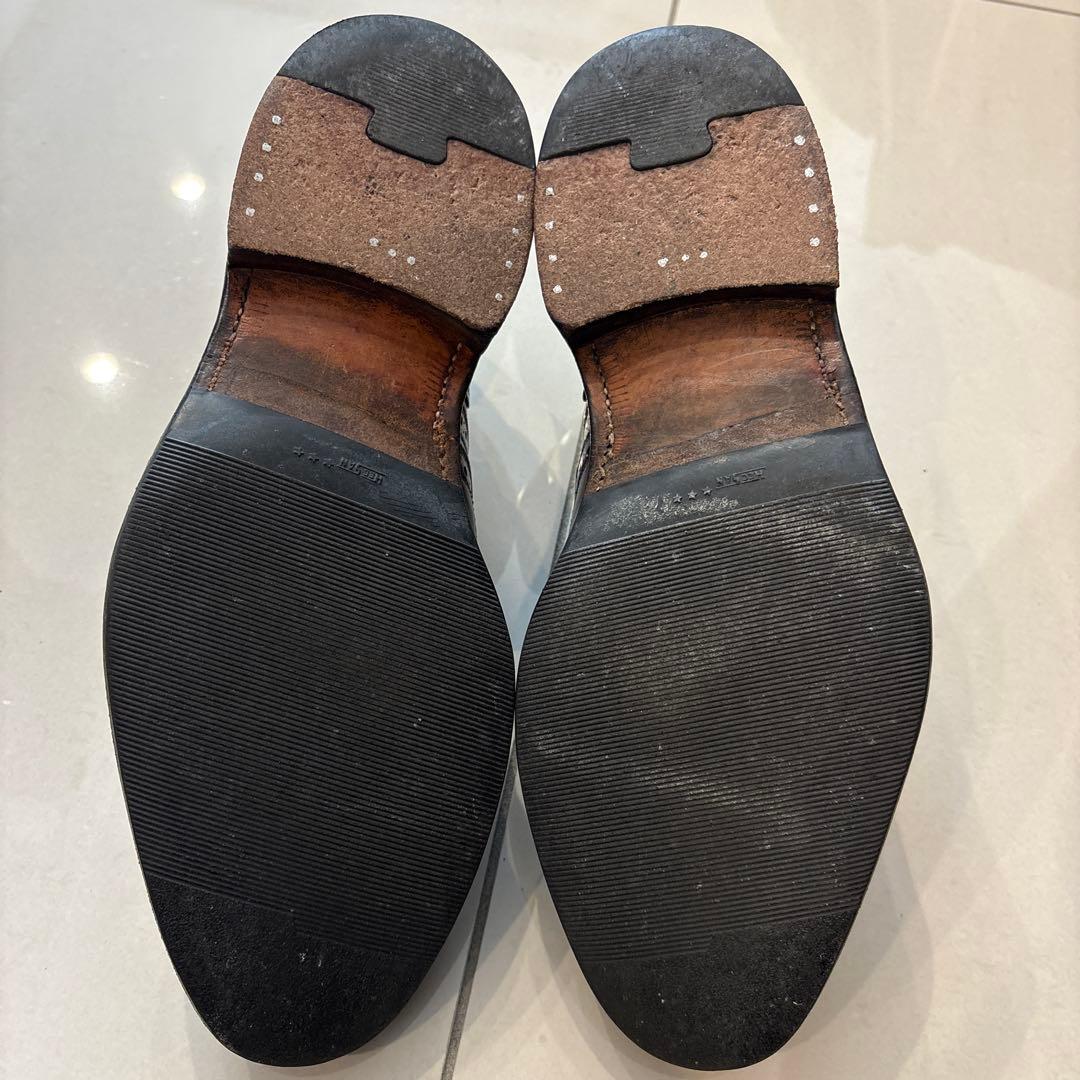 ウィングチップ コードバンレザー ドレスシューズ ダークブラウン