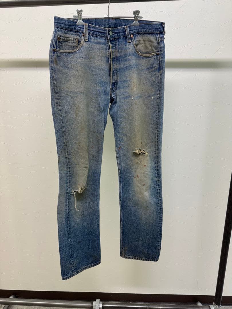 80s levis 501 levi's ボロ　クラッシュ　デニム　ジーンズ