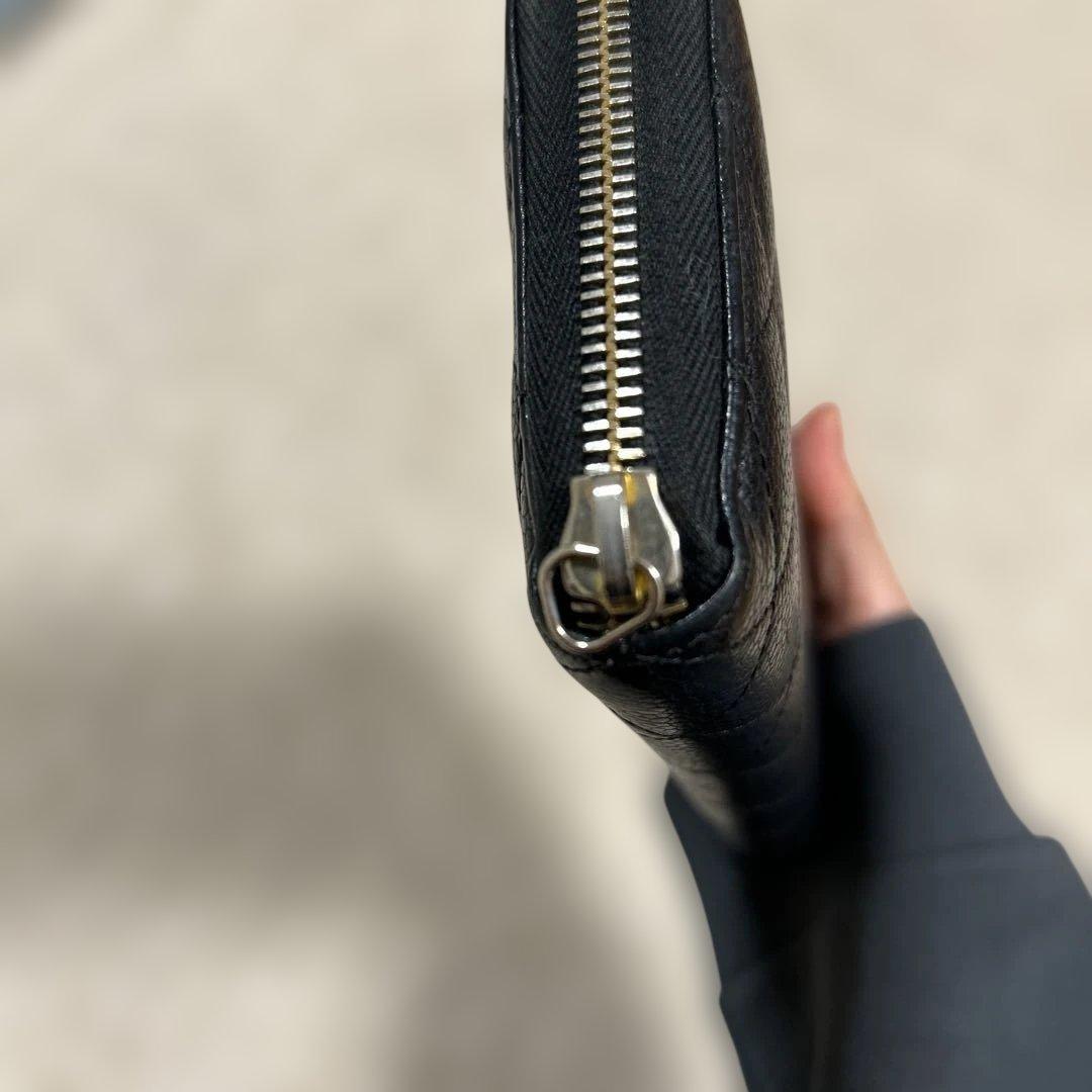 CHANEL シャネル キャビアスキン 黒 長財布