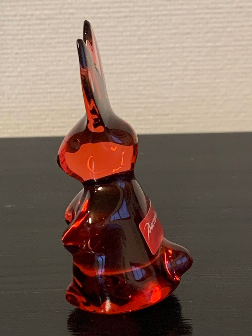 本日限定特別価格♪美品/Baccarat クリスタル　可愛い赤いラビット☆