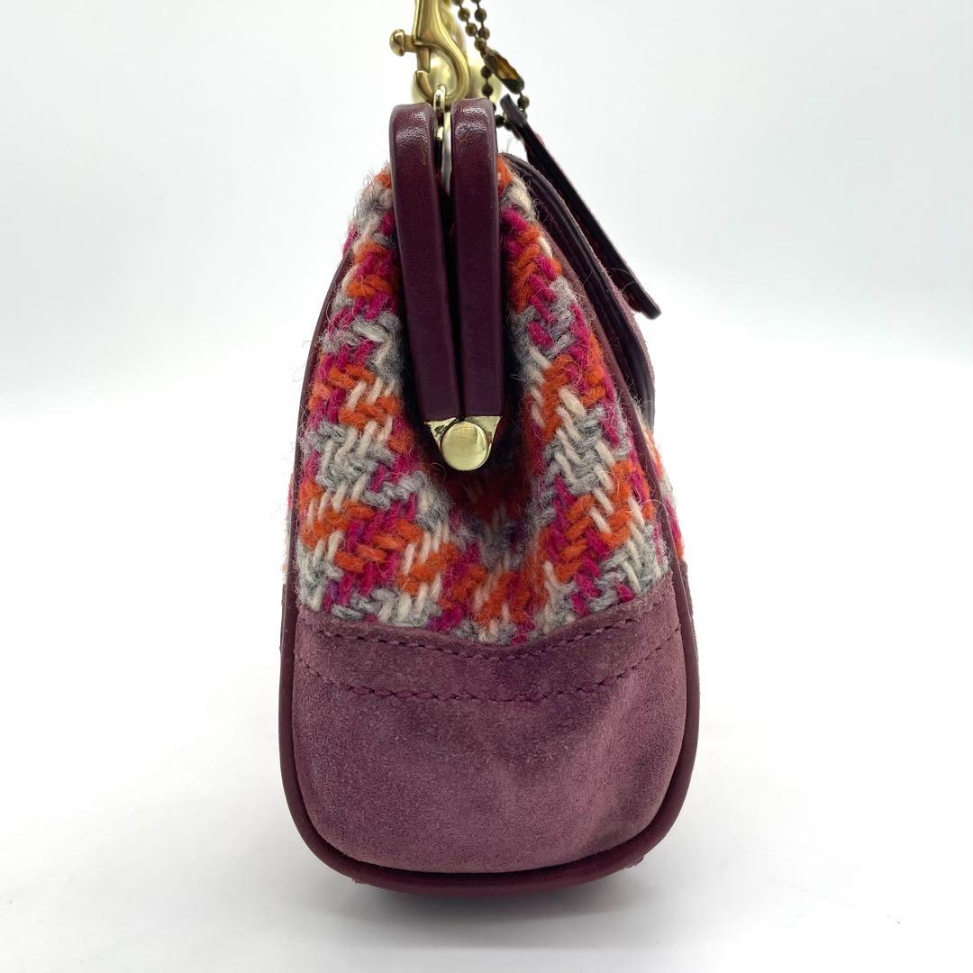 バッグ Coach handbag with clasp turnlock tweed
