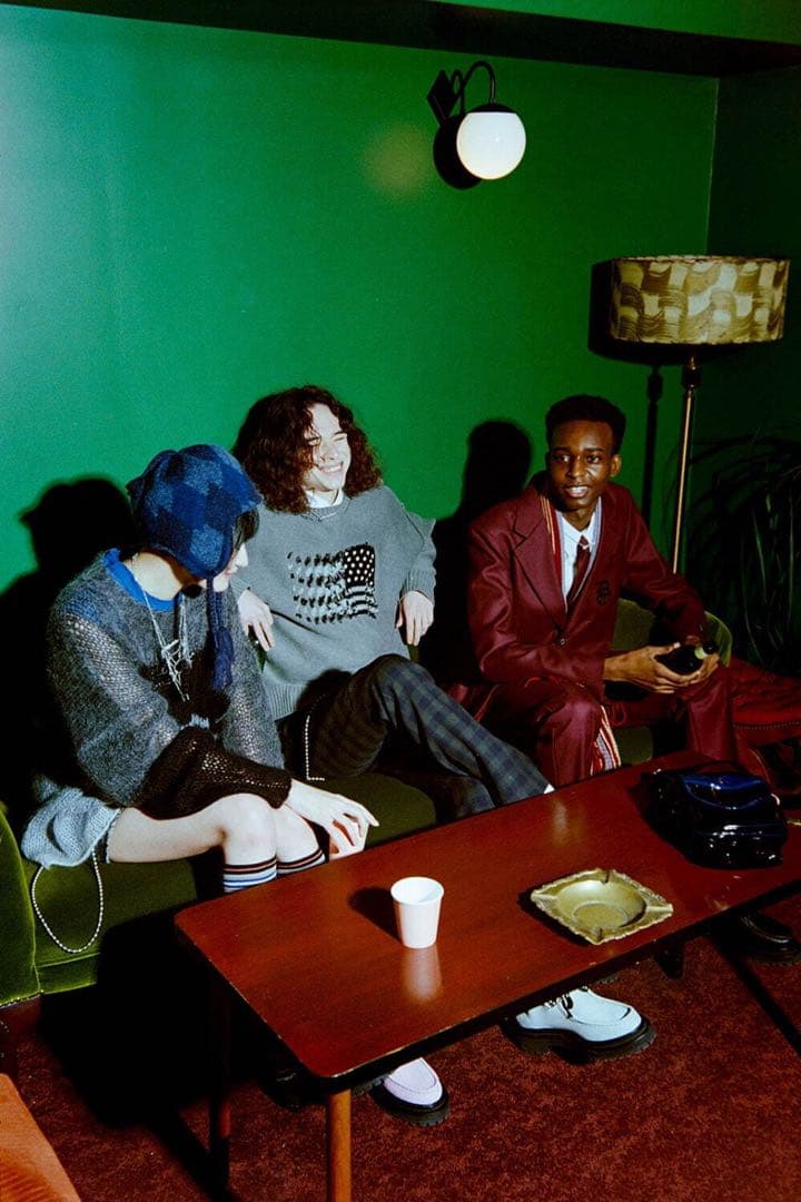 DAIRIKU 22AWバイカー チェック スラックス パンツ