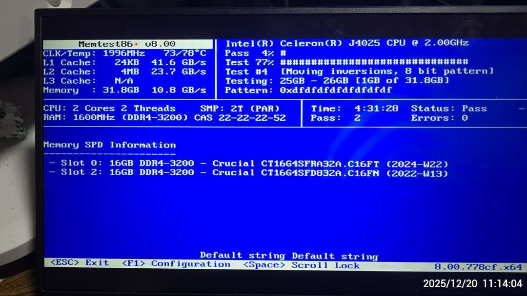 Crucial 32GB DDR4-3200 SO-DIMM 16GBx2枚