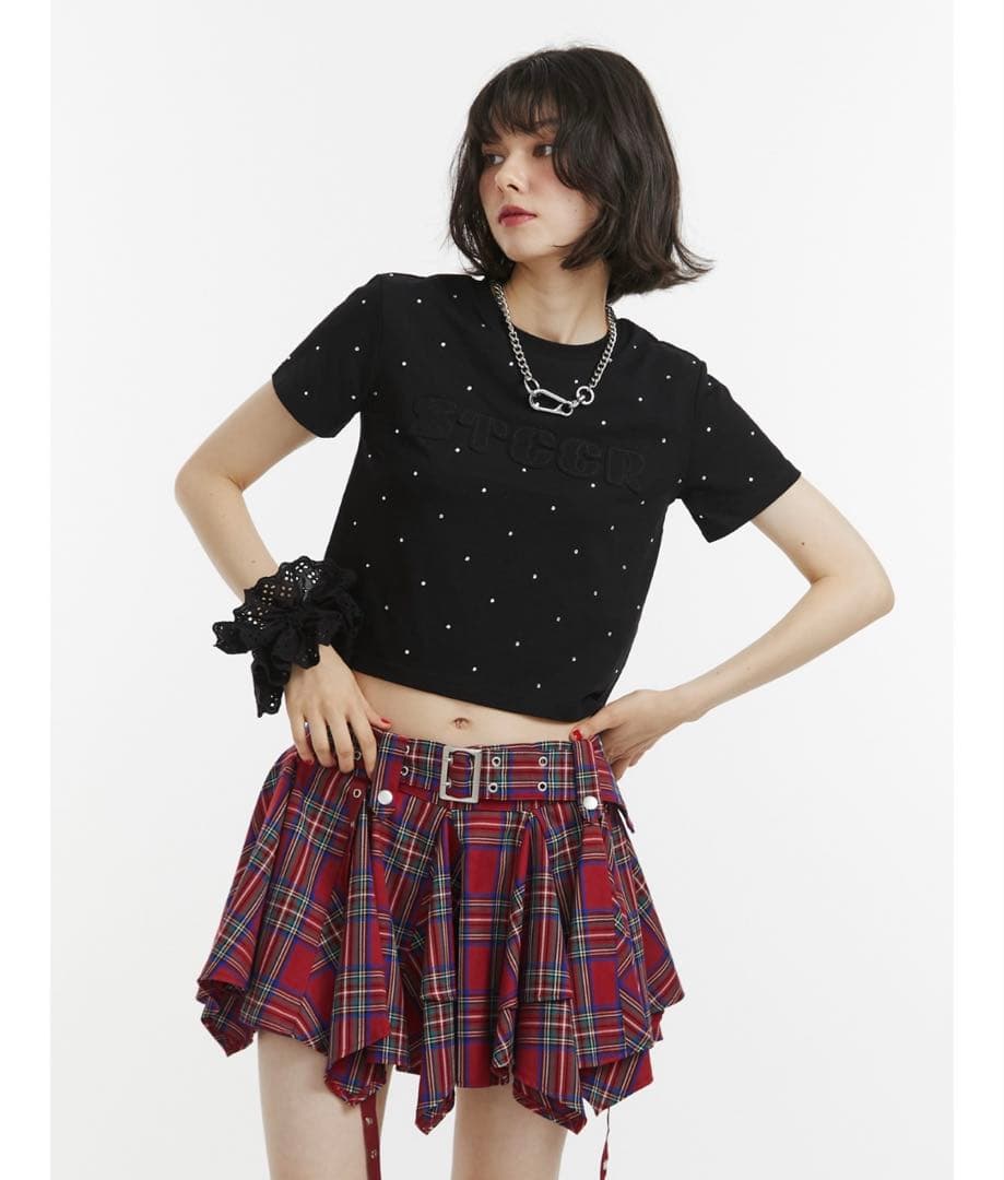 jouetie アシメヘムベルテッドミニスカート