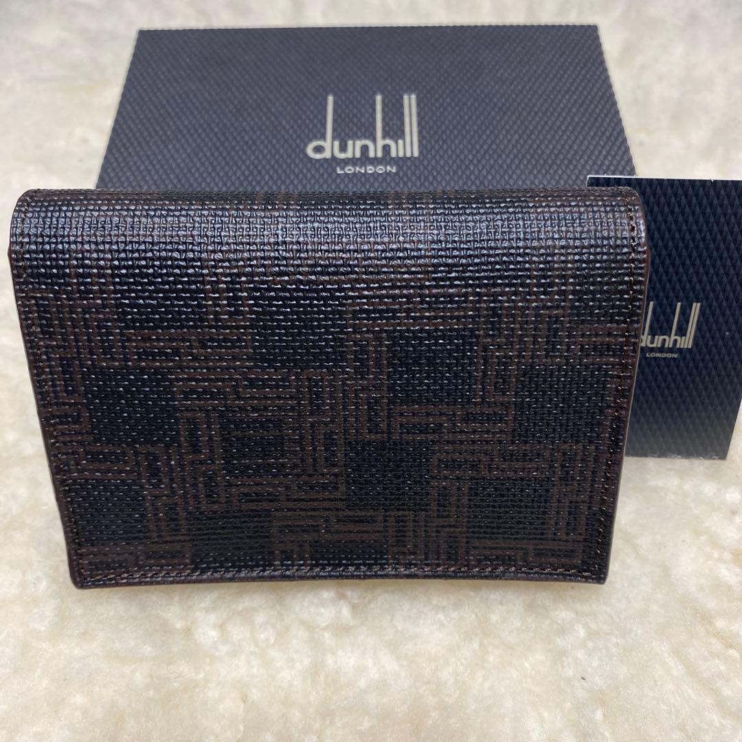 未使用　ダンヒル　dunhill　名刺入れ　カードケース　ブラウン　PVCレザー