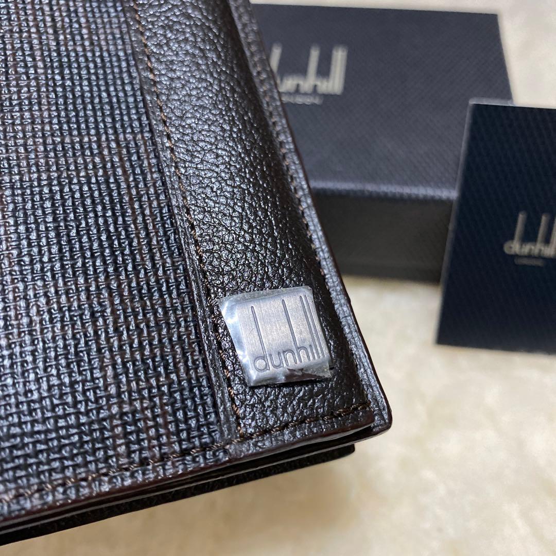未使用　ダンヒル　dunhill　名刺入れ　カードケース　ブラウン　PVCレザー