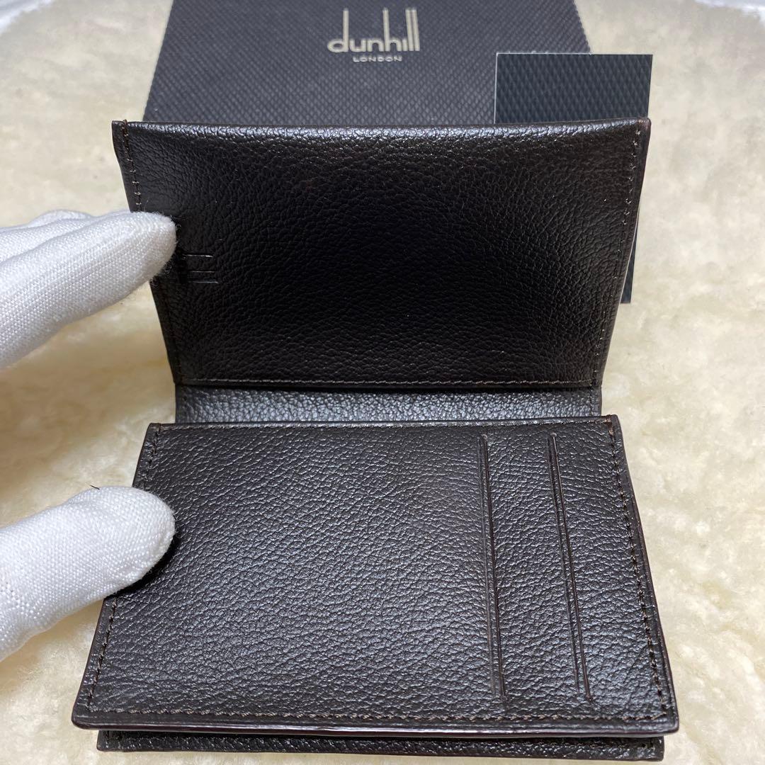 未使用　ダンヒル　dunhill　名刺入れ　カードケース　ブラウン　PVCレザー