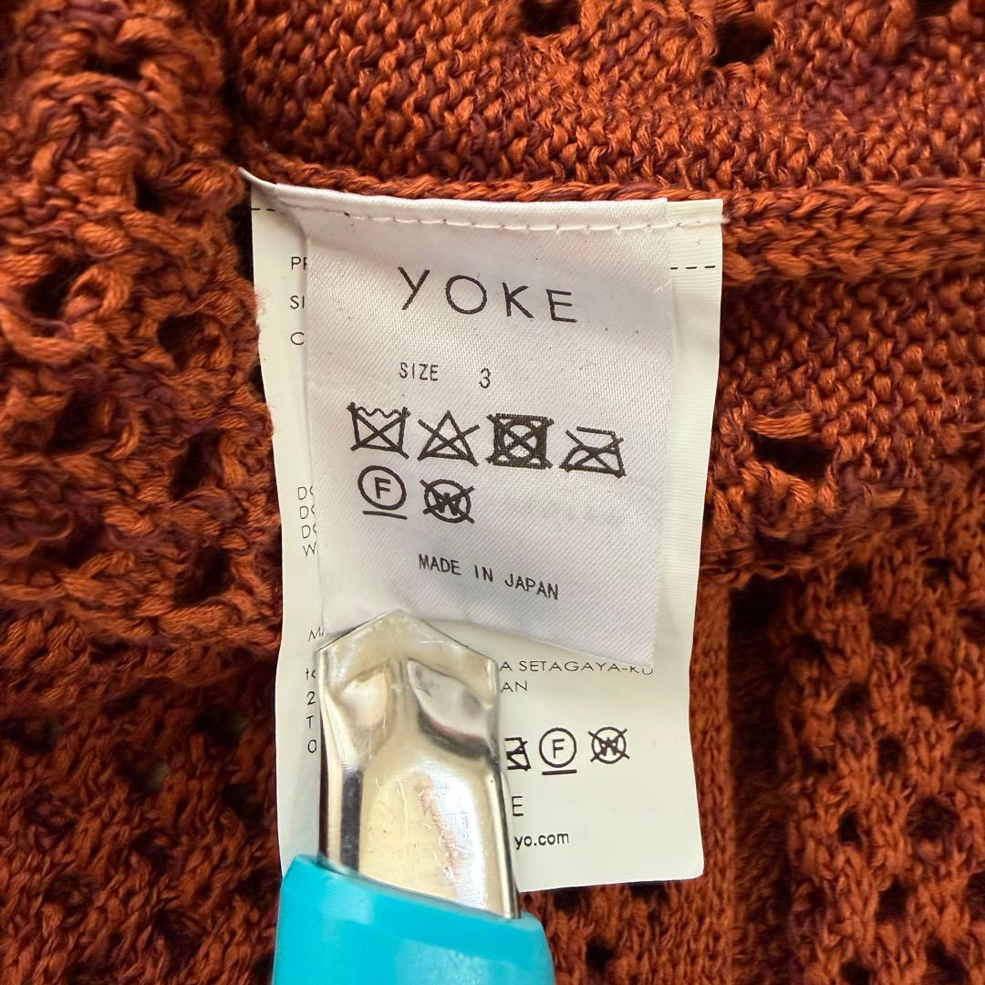 【最終値下げ】22SS YOKE MESHED KNIT CREWNECK